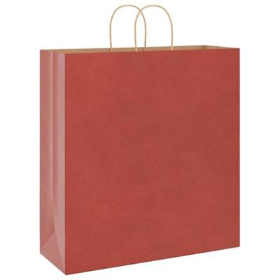 VidaXL Papieren zakken 250 st met hengsels 45x17x48 cm rood