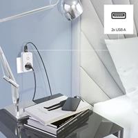 Hama Slim Wifi-Stopcontact + 2x USB-A Wit - thumbnail