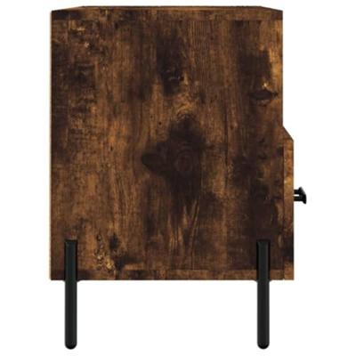 Tv-meubel 80x36x50 cm bewerkt hout gerookt eikenkleurig