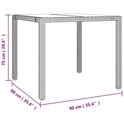 5-delige Tuinset met kussens poly rattan beige - thumbnail