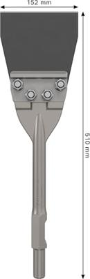 Bosch Accessoires PRO HEX 30 Vloerschraper | 152 x 510 mm - 2608690679