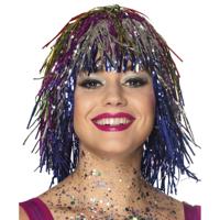 Lametta pruik multikleur - thumbnail