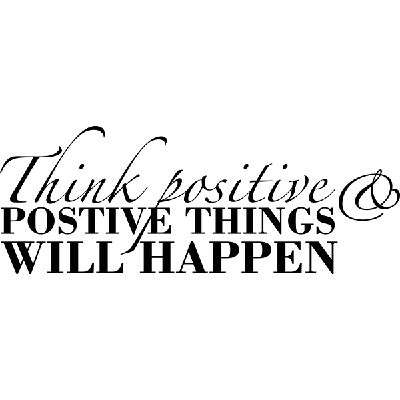 Think positive - Muursticker Think positive - Muursticker