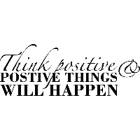 Think positive - Muursticker - thumbnail