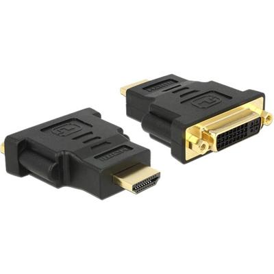 Delock 65467 DVI / HDMI Adapter [1x HDMI-stekker - 1x DVI-bus 24+5-polig] Zwart