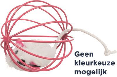 TRIXIE MUIS IN TRALIEBAL PLUCHE ASSORTI 6X6X6 CM 24 ST