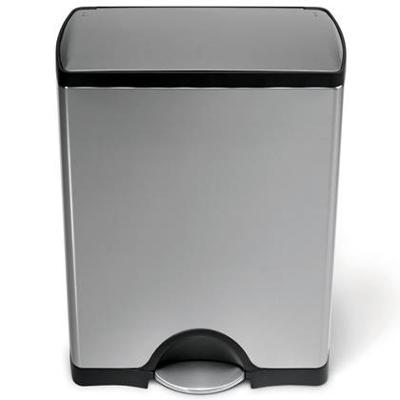 Simplehuman Afvalemmer Classic 50 liter (zilver)