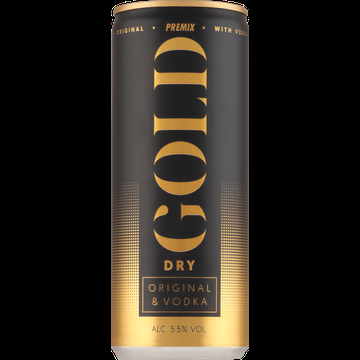 Gold Dry Original & Vodka Premix Alcoholic Beverage 250 ml bij Jumbo
