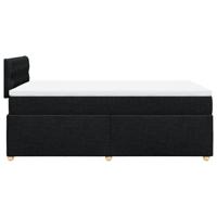 Boxspring met matras stof zwart 120x200 cm - thumbnail