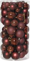 Kerstballen mix 100 st. maroon Decoris - Decoris - thumbnail