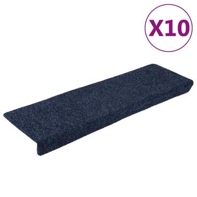 VidaXL Trapmatten 10 st 65x21x4 cm naaldvilt antracietkleurig