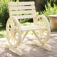Tuinstoelen 2 st 58x58x78,5 cm massief vurenhout - thumbnail