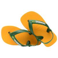 Teenslippers voor baby Brasil Logo II HAVAIANAS geel - thumbnail