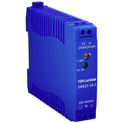 TDK-Lambda DRB15-24-1 DIN-rail netvoeding 24 V/DC 0.63 A 15 W Aantal uitgangen:1 x Inhoud 1 stuk(s)