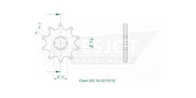 ESJOT Sprocket 520 10z standard