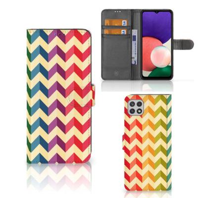 Samsung Galaxy A22 5G | Telefoon Hoesje | Zigzag Multi Color