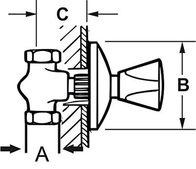 Cornat Wandinbouw-Kraan 1/2 Rozet D70Mm Ch - T303004 Cornat Wandinbouw-Kraan 1/2 Rozet D70Mm Ch - T303004