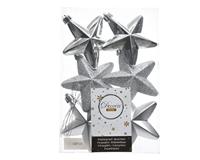 Kersthanger Ster zilver dia7cm 6-dlg - thumbnail