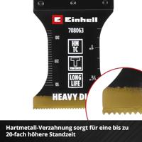 Einhell 708063 Tauchsägeblatt HM-TI, 35mm Bimetaal Multitool toebehorenset 35 mm 1 stuk(s) - thumbnail