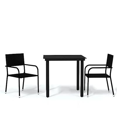 3-delige Tuinset zwart