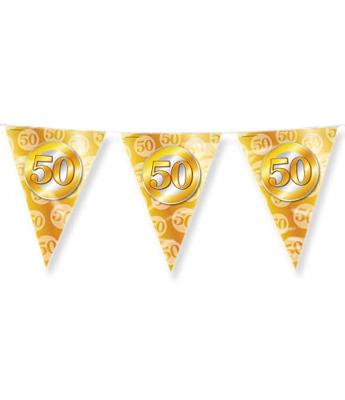Vlaggenlijn 50 Jaar Getrouwd Goud (10m)