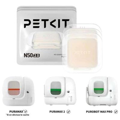 Verpakking met 3 geurverwijderaars - PETKIT - N50 2.0 - Voor PURAMAX 2 automatische kattenbak