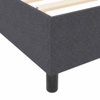 Boxspring bed Donkergrijs 200 x 200 cm Katoenen stof - thumbnail