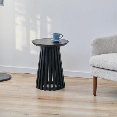 Artistiq Bijzettafel 'Nikkie' Hevea hout, 40cm, kleur Zwart