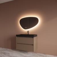 Badmeubelset BWS Riga Met Lako Wastafel Zwart 80 cm Latte Boss & Wessing - thumbnail