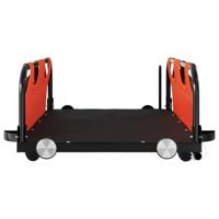 VidaXL Fietstrailer oxford stof en ijzer oranje - thumbnail