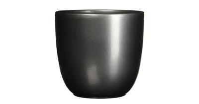 Bloempot Pot rond es/13 tusca 14 x 14.5 cm antraciet Mica - Mica decorations