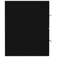 Wastafelkast met ingebouwde wastafel spaanplaat zwart - thumbnail