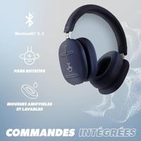 T'nB - Bounce ANC Midnight Blue, draadloze bluetooth-hoofdtelefoon, actieve ANC-ruisonderdrukking, looptijd 50 uur, meeslepend geluid, geïntegreerde microfoon, Bluetooth 5.3, 3,5 mm jackstekker - thumbnail