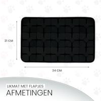 Eat Slow Live Longer Lick Mat Dimensions Flower Grey - thumbnail