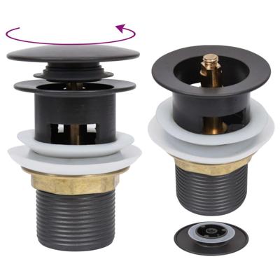 Afvoer pop-up met overloop 6,4x6,4x9,1 cm grijs Afvoer pop-up met overloop 6,4x6,4x9,1 cm grijs