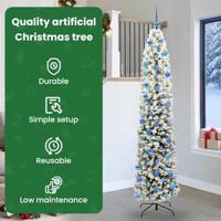 VidaXL Kunstkerstboom groen 240 cm pvc en staal en kunststof - thumbnail