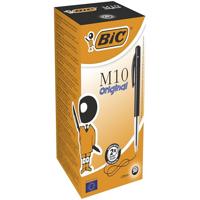 Balpen Bic M10 medium zwart met EAN | 50 stuks - thumbnail