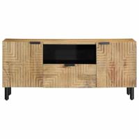 Tv-meubel 105x33x46 cm massief mangohout bruin - thumbnail