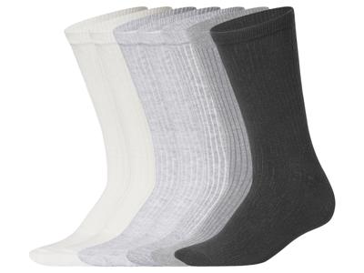 esmara 7 Paar dames sokken (Wit/grijs/zwart, 35-38)