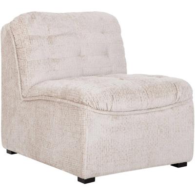 MUST Living Fauteuil 'Liberty' Grof Velvet, kleur Naturel