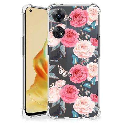 OPPO Reno8 T 4G Case Butterfly Roses OPPO Reno8 T 4G Case Butterfly Roses