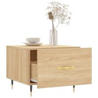 Salontafel 50x50x35 cm bewerkt hout sonoma eikenkleurig - thumbnail