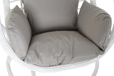 Hangende tuinstoel DKD Home Decor 90 x 70 x 110 cm Grijs Metaal Synthetische rotan Wit Hangende tuinstoel DKD Home Decor 90 x 70 x 110 cm Grijs Metaal Synthetische rotan Wit