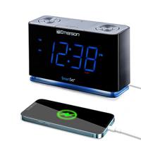 Emerson Radio CKS1507 wekker digitaal alarm klok zwart, zilver - thumbnail