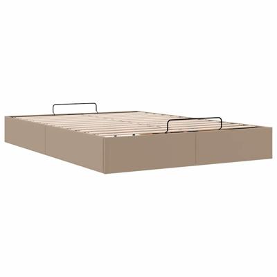 Bedframe zonder matras 140x200 cm kunstleer cappuccinokleurig