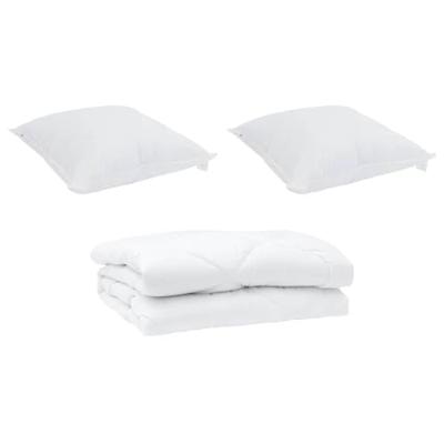 Dekbed met kussen 3 pcs Wit 240 x 260 cm Microfibre