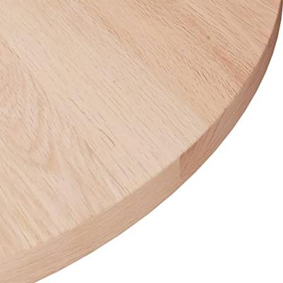 Tafelblad rond 30x1,5 cm onbehandeld massief eikenhout