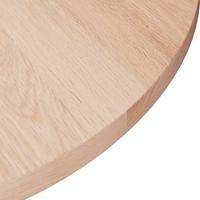 Tafelblad rond 30x1,5 cm onbehandeld massief eikenhout - thumbnail