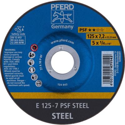 PFERD TOOLS 69298071 E 125-7 PSF STEEL Afbraamschijf gebogen Diameter 125 mm 5 stuk(s)