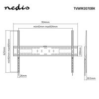 Nedis Vaste TV-Muurbeugel | 60-100 " | Metaal / Zwart | 1 stuks - TVWM2070BK TVWM2070BK - thumbnail